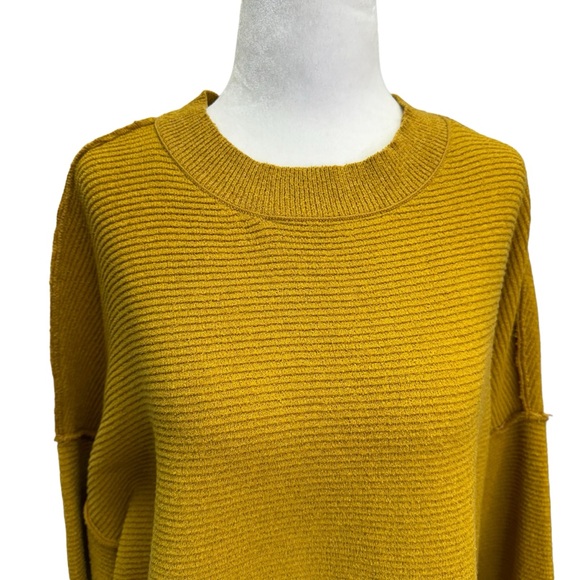 RD Style Mustard Yellow Textured Oversized Sweater Size M - Picture 3 of 10
